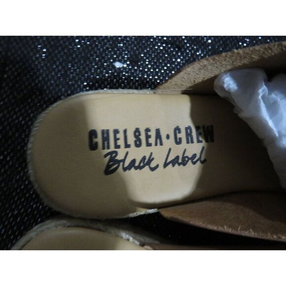 Chelsea + Crew Black Label Mel Tan Leather espadrille slide mules 38 or US 8 - Picture 5 of 12